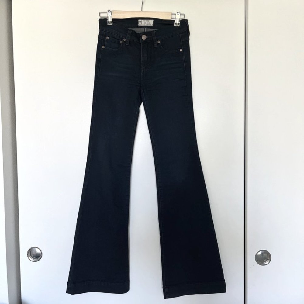 Free People Dark Blue Flare Jeans Size 25